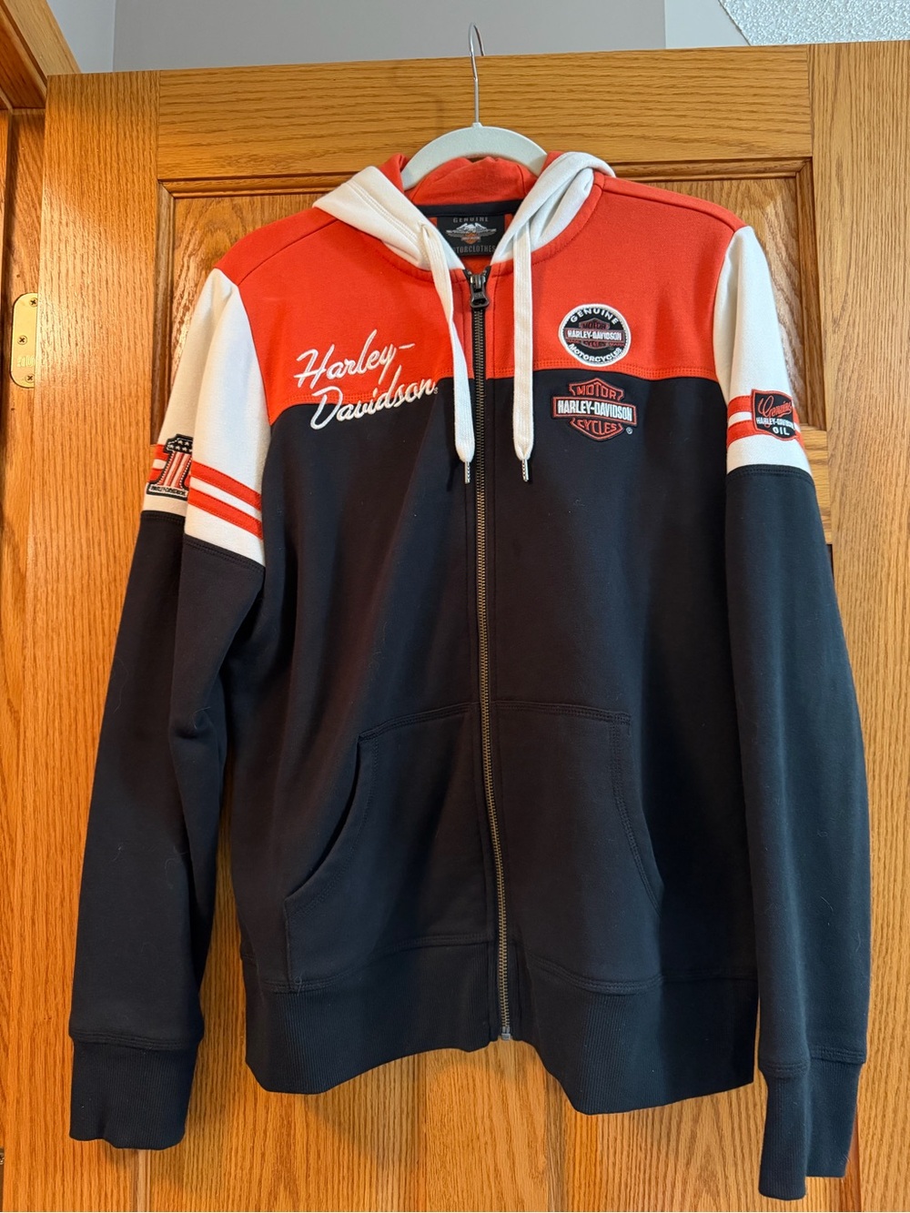Harley-Davidson Red & Black Motorclothes Hoodie